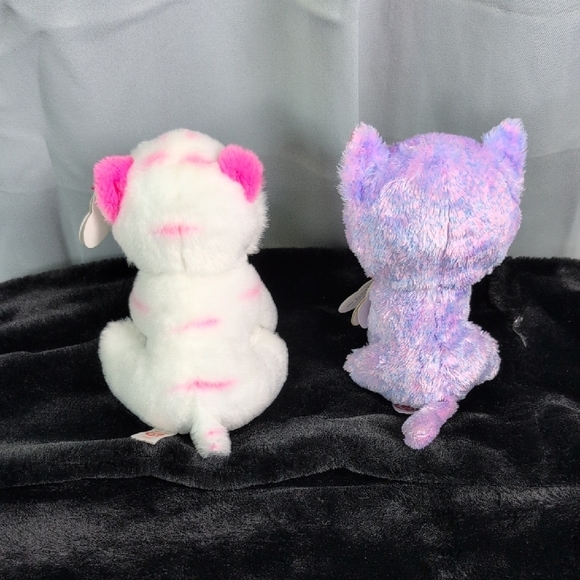 Ty Stuffed Animals - White and Purple Cats - Picture 2 of 12